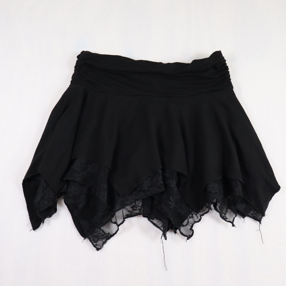 Pacsun Mini Skirt Skort Women's XS Black Lace Trim Trim Gothic Grunge Alt Emo